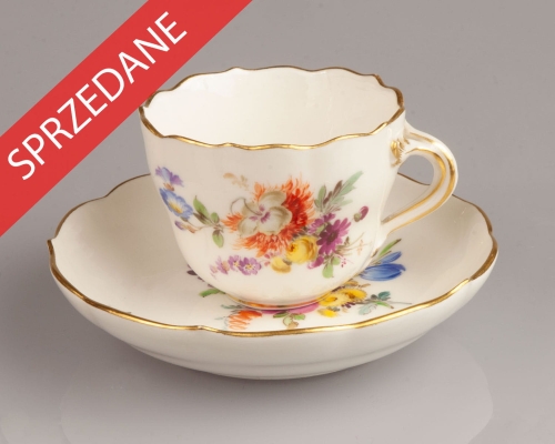 Filiżanka, Miśnia, XX w., antyki Warszawa, skup antyków, porcelana, stara porcelana, Galeria Żak