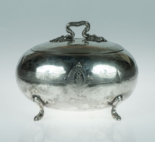 Sugar bowl, first half of 19th century , antique Warsaw, silver, old silver, Galeria Żak, art, antiques