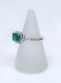 Emerald and diamonds ring, antique Warsaw, jewelry, old jewelry, Galeria Żak, art, antiques