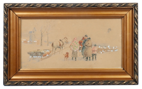 Adam Setkowicz „Rest”  , antique Warsaw, antique paintings, Galeria Żak, art, antiques