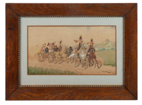 Kajetan Kosiński "Cracovian Wedding"  , antique Warsaw, antique paintings, Galeria Żak, art, antiques