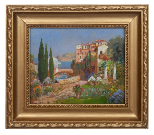 Gottfried Arnegger “Mediterranean landscape”  , antique Warsaw, antique paintings, Galeria Żak, art, antiques