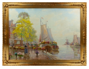 Hans Richter Johannsen “Flower market”