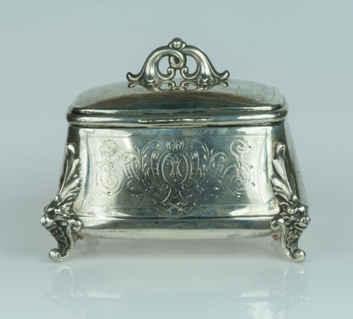 Sugar bowl, 19th century, antique Warsaw, silver, old silver, Galeria Żak, art, antiques
