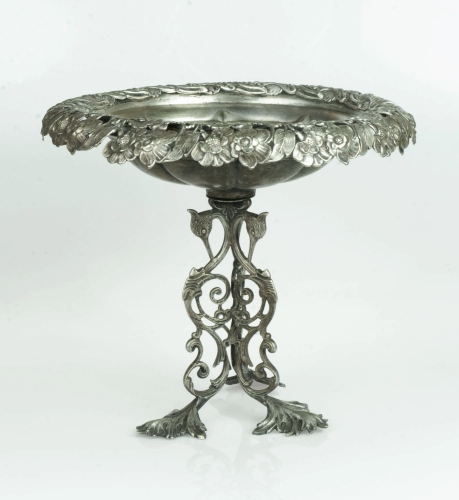 Compote, Fraget, Warsaw, circa 1852-1860, antique Warsaw, silver, old silver, Galeria Żak, art, antiques