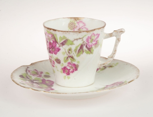 Art Nouveau cup, Limoges, France, c. 1890  , antique Warsaw, antique porcelain, old porcelain, Galeria Żak, art, antiques