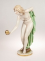 Girl with the ball, Walter Schott, Scheibe-Alsbach, Germany, after 1905 , antique Warsaw, antique porcelain, old porcelain, Galeria Żak, art, antiques