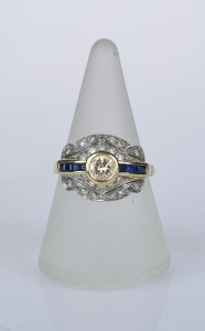 Diamonds and sapphires ring 
