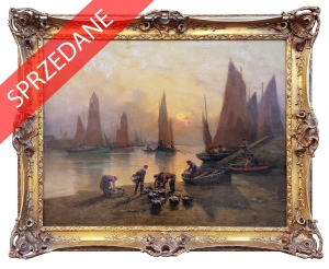  Malarz nierozpoznany "Połów" 