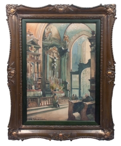 Władysław Chmieliński "Prayer in St. Mary's Church"