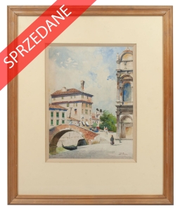 Stanisław Tondos “Most przy Campo San Zanipolo”, Wenecja, ok. 1885 r.