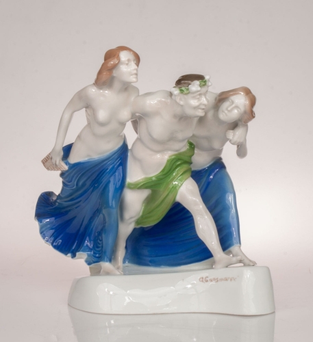 Albert Caasmann “Storming Bacchante”, Rosenthal, circa 1920’s, antique Warsaw, antique porcelain, old porcelain, Galeria Żak, art, antiques