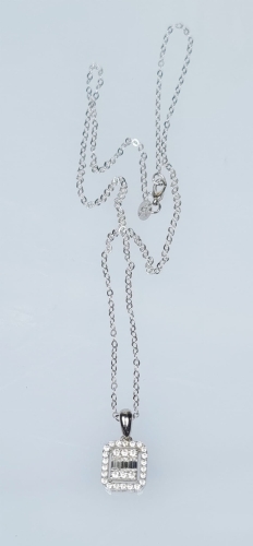 Diamonds necklace, antique Warsaw, silver, old silver, Galeria Żak, art, antiques