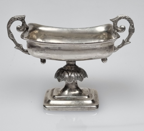 Salt cellar, Jan Pogorzelski, 19th century, antique Warsaw, silver, old silver, Galeria Żak, art, antiques