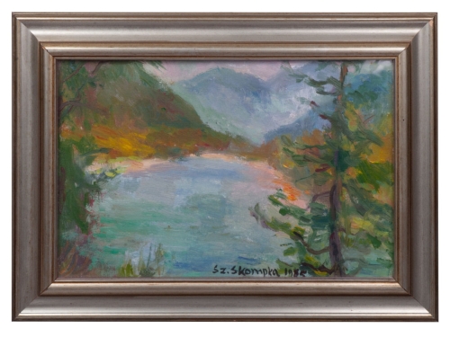 Szczepan Skorupka "Eye of the Sea in Tatra Mountains” 1985   , antique Warsaw, antique paintings, Galeria Żak, art, antiques