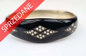 Bransoleta z czarną emalią, XIX w.