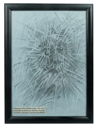 Att Stasys Eidrigevičius „Kompozycja”, antyki Warszawa, skup antyków, dawne malarstwo, malarstwo aukcyjne, malarstwo polskie, Galeria Żak