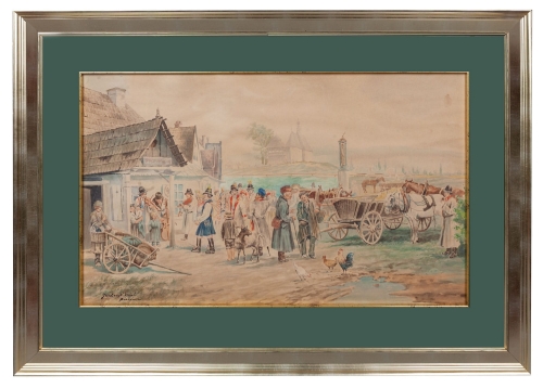 Att. Karol Jankowski "Rydel's Wedding"  , antique Warsaw, antique paintings, Galeria Żak, art, antiques