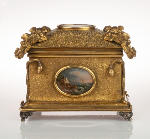 Szkatuła na biżuterię, XIX w., antyki Warszawa, skup antyków, antyczne dekoracje, Galeria Żak