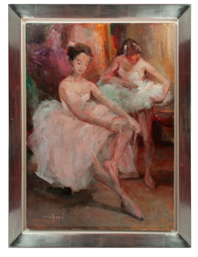 Miroslava Vrbová-Štefková "Dancers”, antyki Warszawa, skup antyków, dawne malarstwo, malarstwo aukcyjne, malarstwo polskie, Galeria Żak