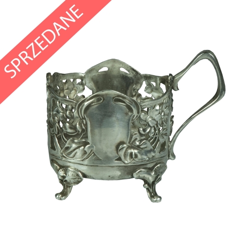 Podstakannik, Teodor Werner, Warszawa, ok. 1900 r., antyki, srebra, stare srebra, platery, Galeria żak, skup antyków, antyki Warszawa