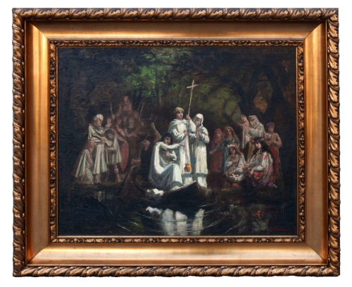 Ludomir Szpadkowski “Saint John's Eve” 1884   , antique Warsaw, antique paintings, Galeria Żak, art, antiques