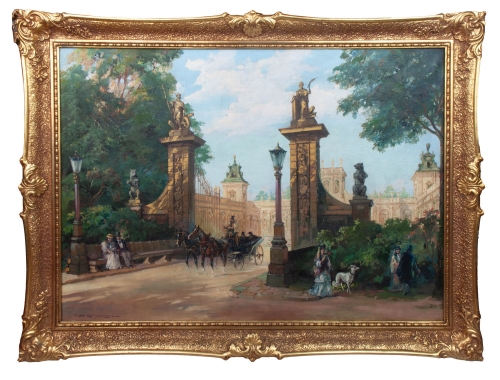 Władysław Chmieliński "Wilanów”  , antique Warsaw, antique paintings, Galeria Żak, art, antiques