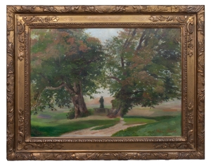 Hugo Ruzek “Landscape with a chapel”