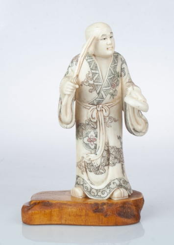 Mnich taoistyczny, Japonia, okres Meiji (1868-1912), antyki Warszawa, skup antyków, sztuka dalekiego wschodu, okimono, antyki, Galeria Żak