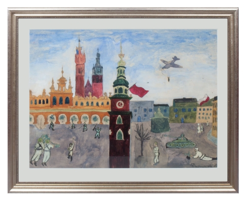A. Duchmowski “War”  , antique Warsaw, antique paintings, Galeria Żak, art, antiques
