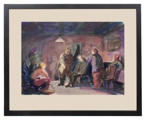 Unknown painter “Genre scene”  , antique Warsaw, antique paintings, Galeria Żak, art, antiques