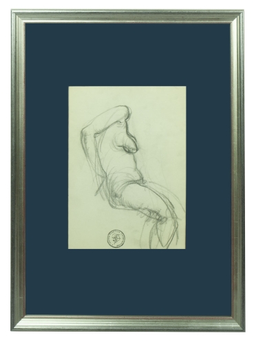 Franciszek Starowieyski “Akt siedzący”  , antyki Warszawa, skup antyków, dawne, malarstwo aukcyjne, malarstwo polskie, Galeria Żak, rysunek, sztuka współczesna