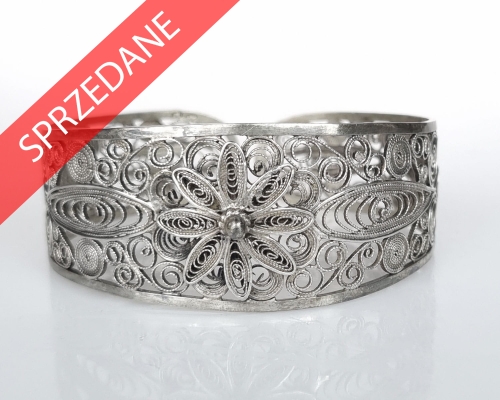 Bransoletka srebrna, Kraków, 1931 - 1963, antyki Warszawa, skup antyków, dawna biżuteria, antyki, Galeria Żak