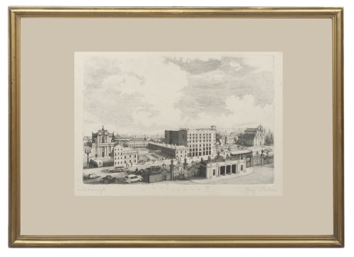 Jerzy Miller “Warszawa III”, antyki Warszawa, skup antyków, dawne malarstwo, malarstwo aukcyjne, malarstwo polskie, Galeria Żak