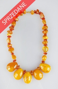 Naszyjnik z bursztynami, ok. 1920 r.