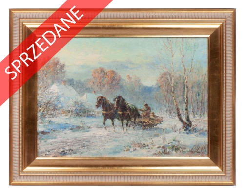 Władysław Chmieliński "Sanna w górach” , antyki Warszawa, skup antyków, dawne malarstwo, malarstwo aukcyjne, malarstwo polskie, Galeria Żak