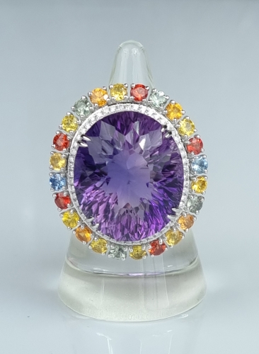 Amethyst ring, antique Warsaw, jewelry, old jewelry, Galeria Żak, art, antiques