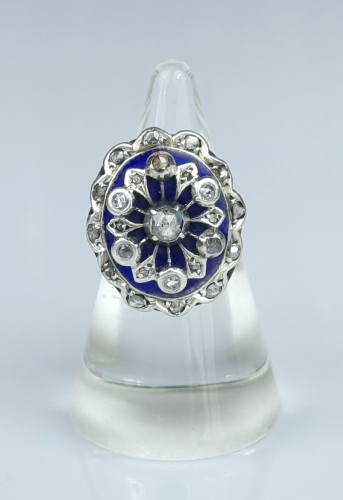 Diamonds ring, Russian Empire, antique Warsaw, jewelry, old jewelry, Galeria Żak, art, antiques