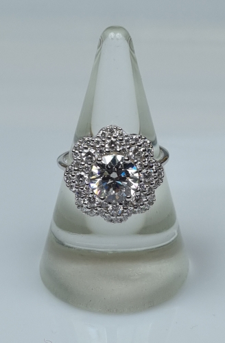 Pierścionek z brylantami , antyki Warszawa, skup antyków, dawna biżuteria, antyki, Galeria Żak