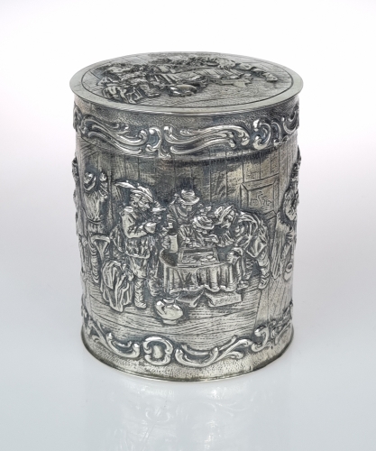 Tea caddy, 20th century , antique Warsaw, silver, old silver, Galeria Żak, art, antiques