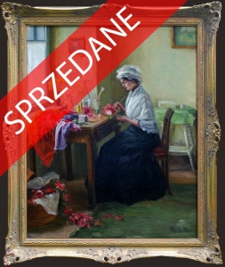 Carl Frederik Sophus Theilgaard "Malarka sztucznych kwiatów"