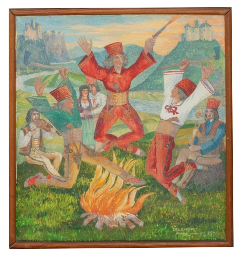 Stefan Łukaszewski "Legend" 1979    , antique Warsaw, antique paintings, Galeria Żak, art, antiques