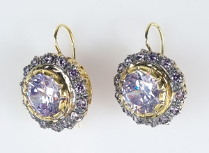 Amethysts earrings, 19th century 