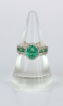 Emerald and diamonds ring, antique Warsaw, jewelry, old jewelry, Galeria Żak, art, antiques