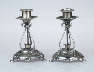 Art Nouveau candlesticks, c. 1900