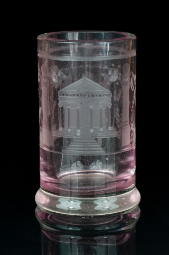 Masonic glass, Central Europe, half of the 19th century, antique Warsaw, antique home decorations, Galeria Żak, art, glass