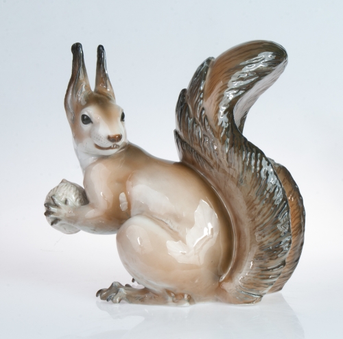 Squirrel, Theodor Kärner, Rosenthal, circa 1940, antique Warsaw, antique porcelain, old porcelain, Galeria Żak, art, antiques