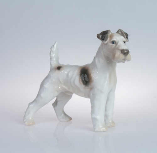 Fox Terrier, Jens Peter Dahl-Jensen, Bing & Grondahl, 1950’s, antique Warsaw, antique porcelain, old porcelain, Galeria Żak, art, antiques