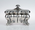 Sugar bowl, August Ehlers, Denmark, c. 1900  , antique Warsaw, silver, old silver, Galeria Żak, art, antiques