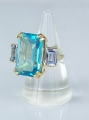 Aquamarine and topaz ring, antique Warsaw, jewelry, old jewelry, Galeria Żak, art, antiques